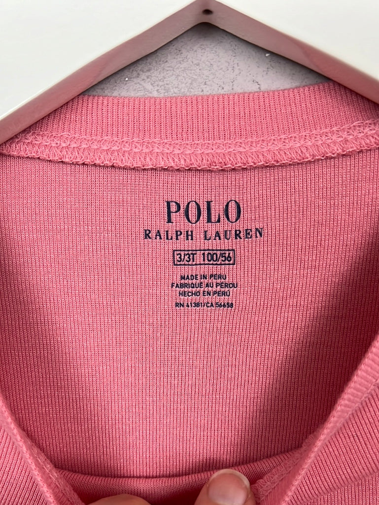 Ralph Lauren Rose Pink Long Sleeve T-shirt 3y - Sweet Pea Preloved