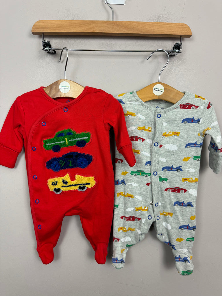 Next Racing cars sleepsuits First Size - Sweet Pea Preloved