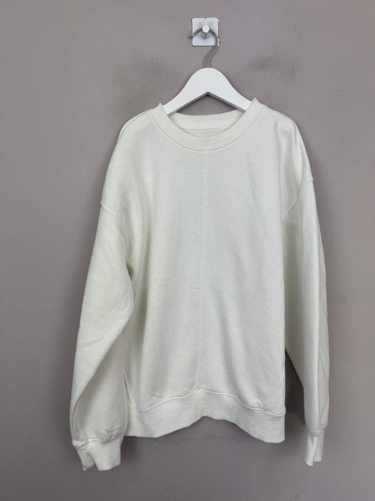 Zara White Sweatshirt 11-12y second hand children - sweet pea preloved 