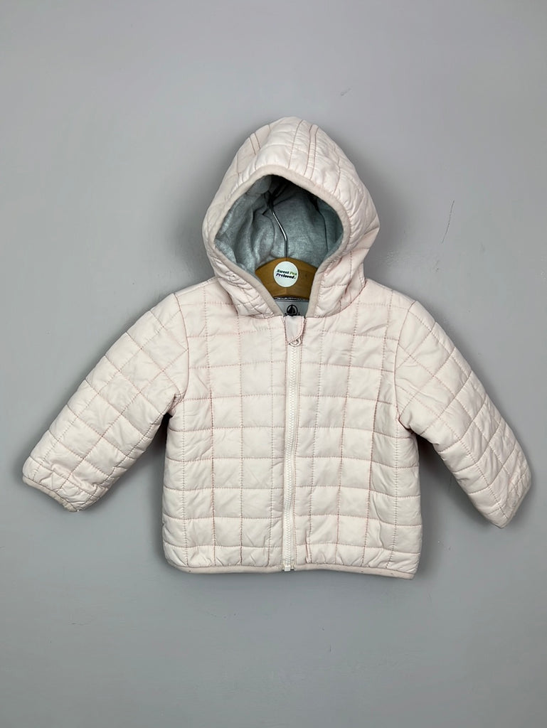 Second hand luxury baby Petit Bateau Pale Pink Quilted jacket 12m
