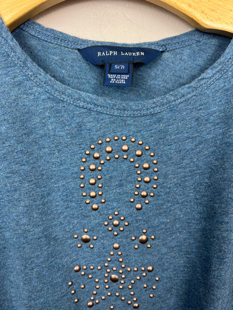 Ralph Lauren Studded T-shirt 7y - Sweet Pea Preloved 
