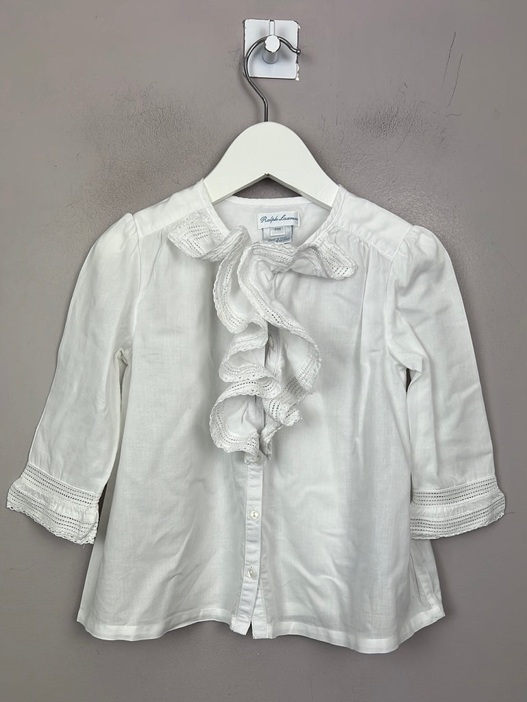 Ralph Lauren Ruffle front blouse 24m - Sweet Pea Preloved