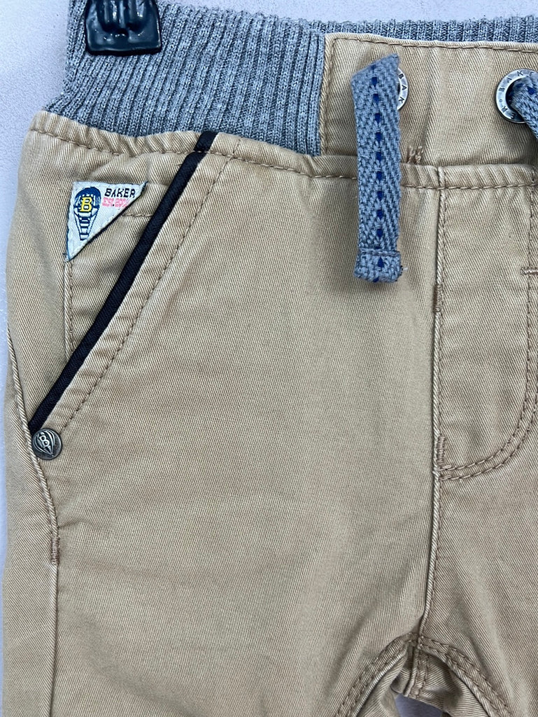 Second Hand Baby Baker camel pull on jogger jeans 0-3m