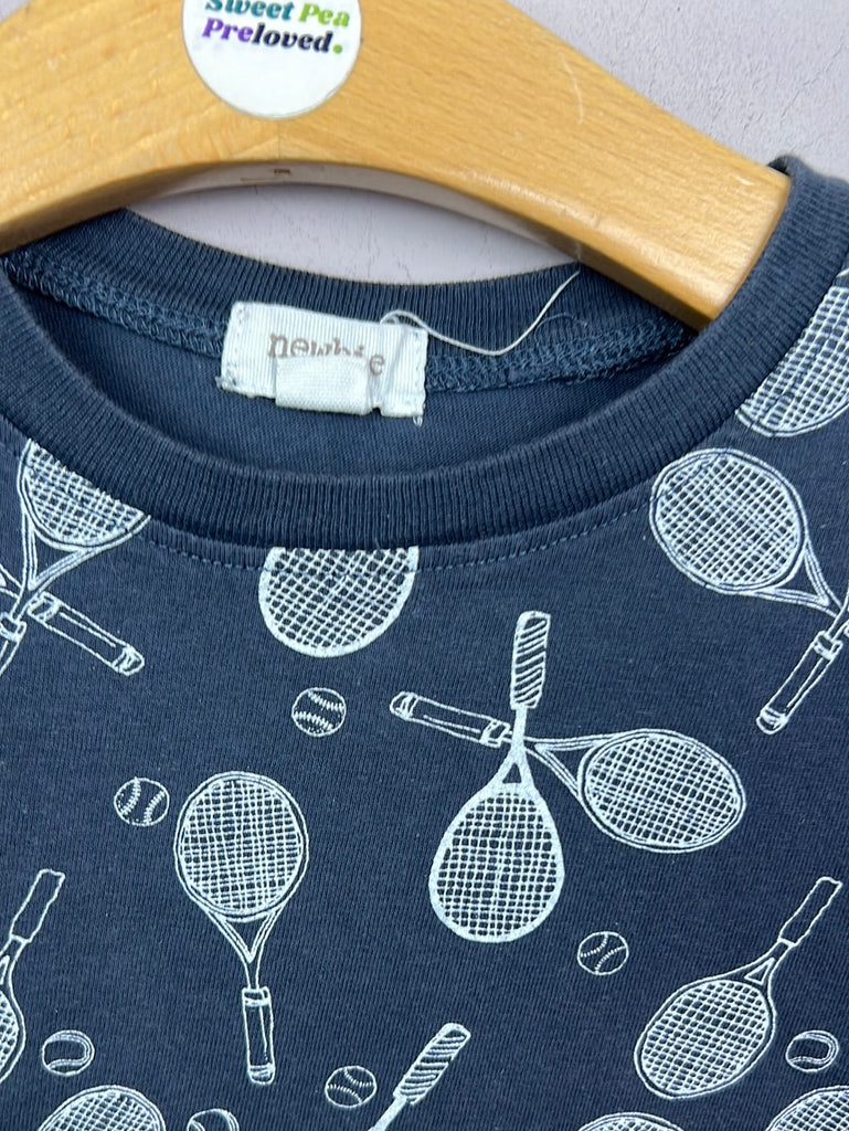 Pre loved Newbie Charcoal Tennis T-shirt 4y