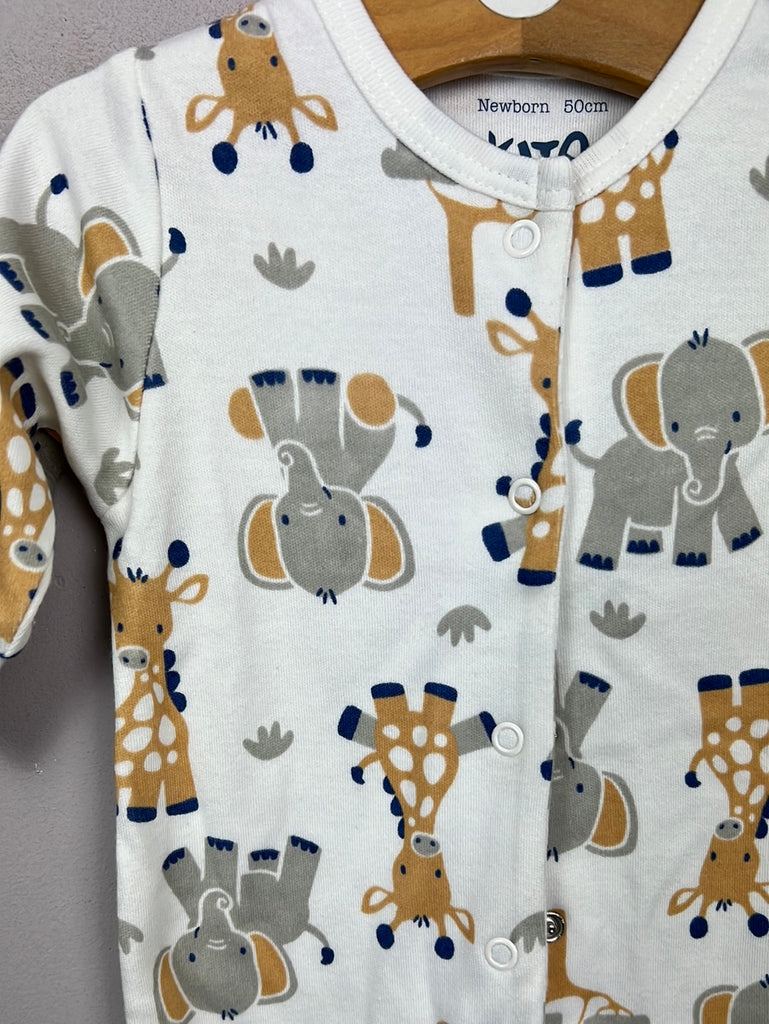 Pre Loved Baby Newborn Kite Giraffe & Ellie Sleepsuit
