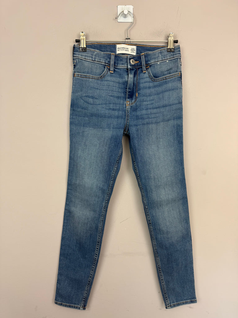 Abercrombie high rise jeans 11-12y new (mid wash) preloved childrens - sweat pea preloved 