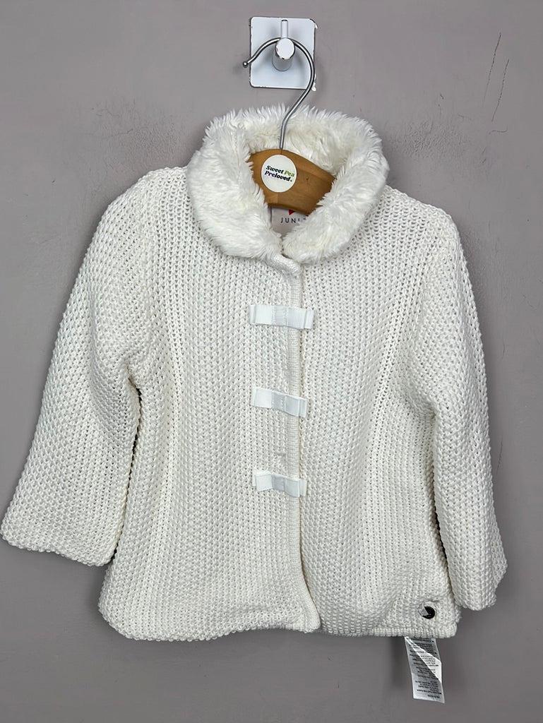 Secondhand baby Jasper Conran white cardigan jacket 6-9m