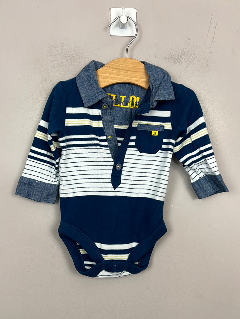 Pre Loved Baby Autograph striped polo bodysuit 3-6m