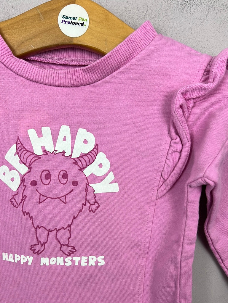 Secondhand baby John Lewis Happy Monster Sweatshirt 3-6m