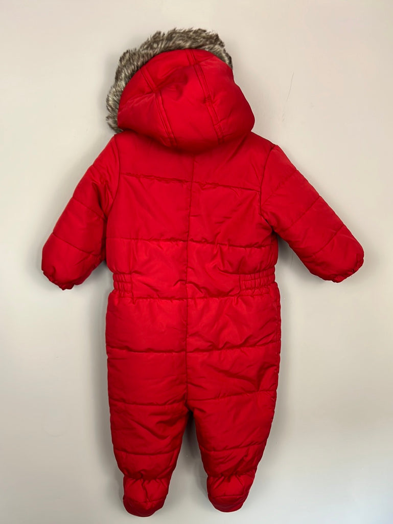 Next red padded snowsuit 6-9m