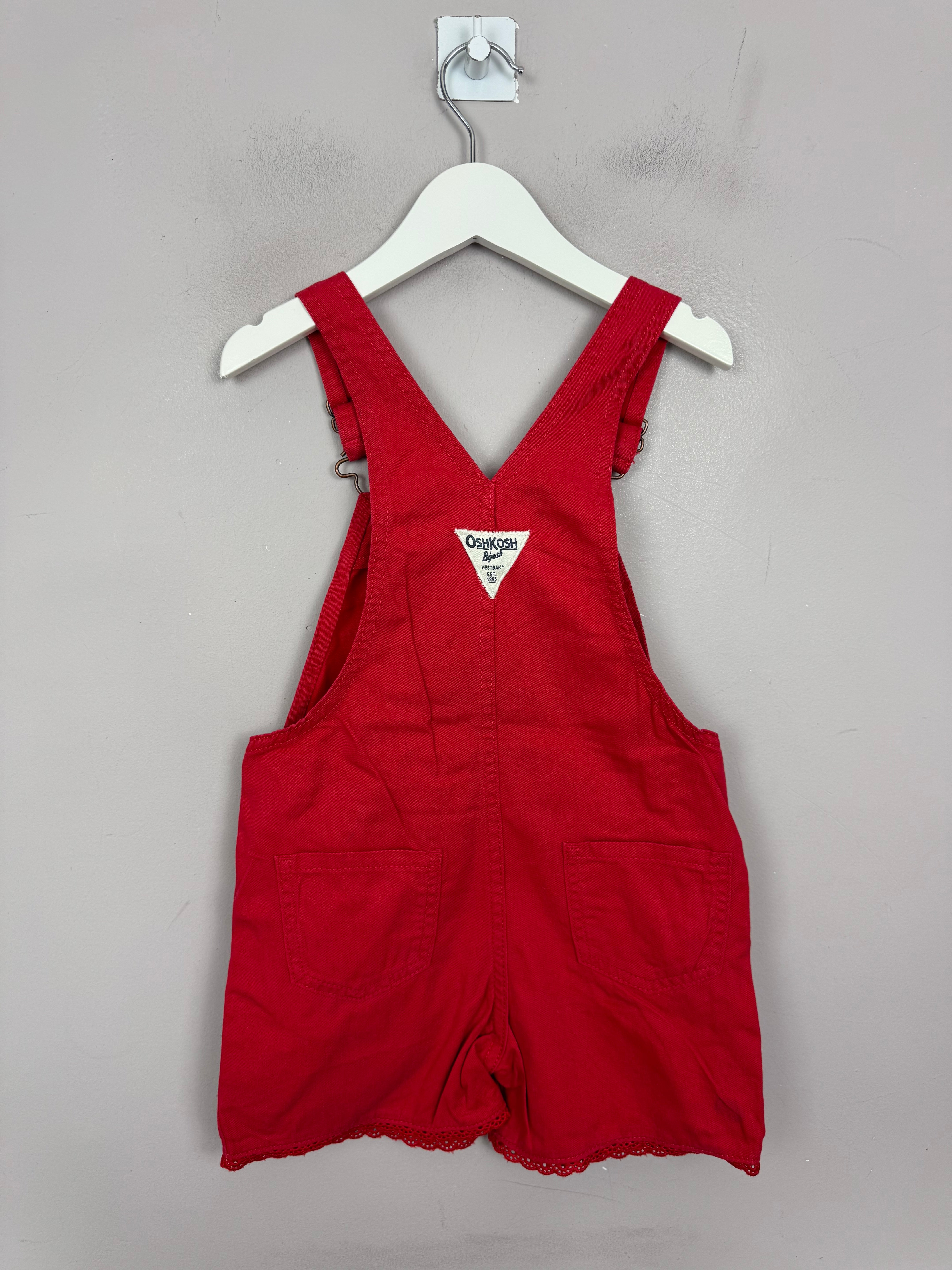 oshkosh red overall dress OshKosh BGosh RED Corduroy Dress Overall Jumper Vestbak 24M 24 Months