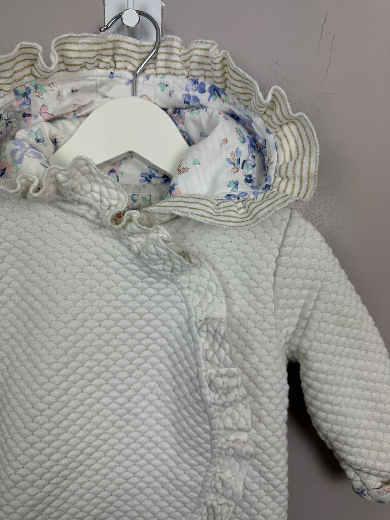 Preloved Baby Baker White Quilted Snuggle suit 9-12m