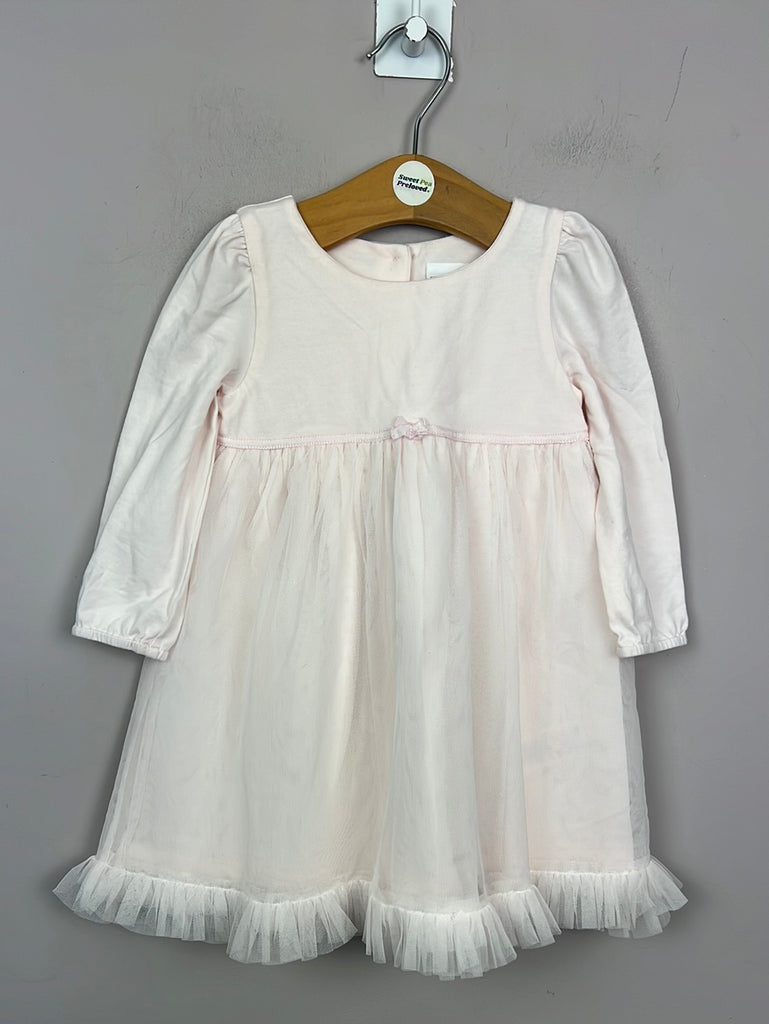 Second hand baby Little White Company baby pink tulle dress 9-12m