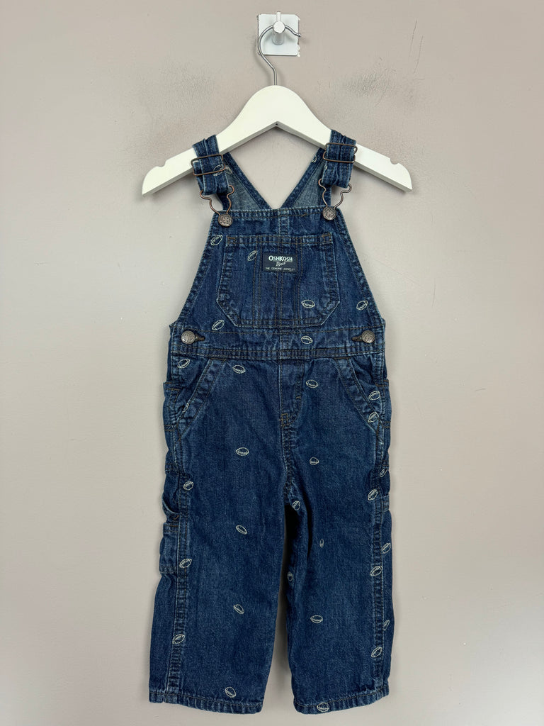 Kids Oshkosh Embroidered Denim Dungarees 18m