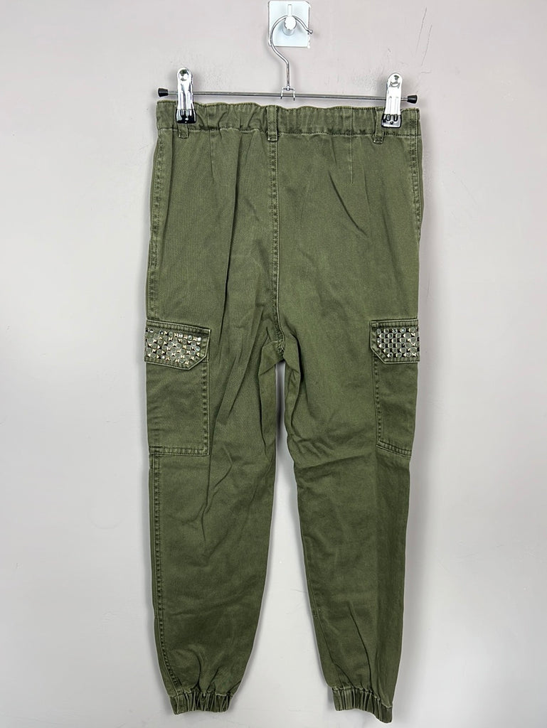 River Island Olive Cargo Trousers 9y