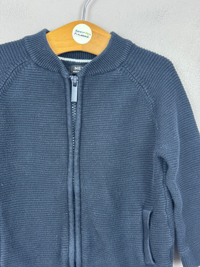 Secondhand baby Next Navy Zip up Cardigan 12-18m