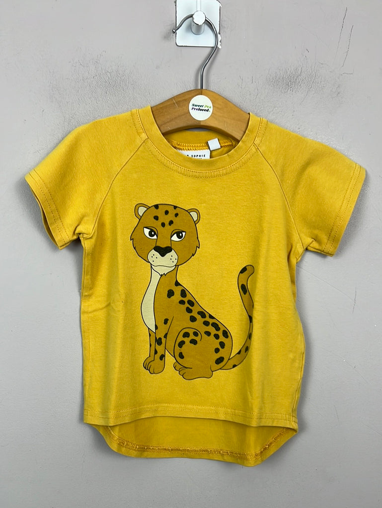 Dear Sophie leopard t-shirt 18-24m -Sweet Pea Preloved