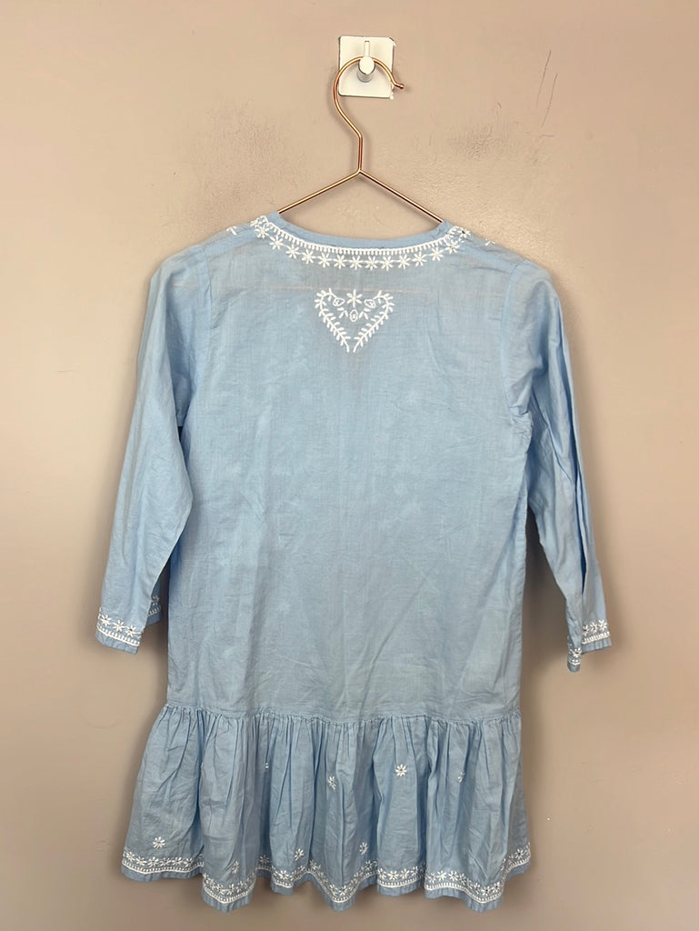 Lily Rose Embroidered Blue Kaftan - Sweet pea Preloved