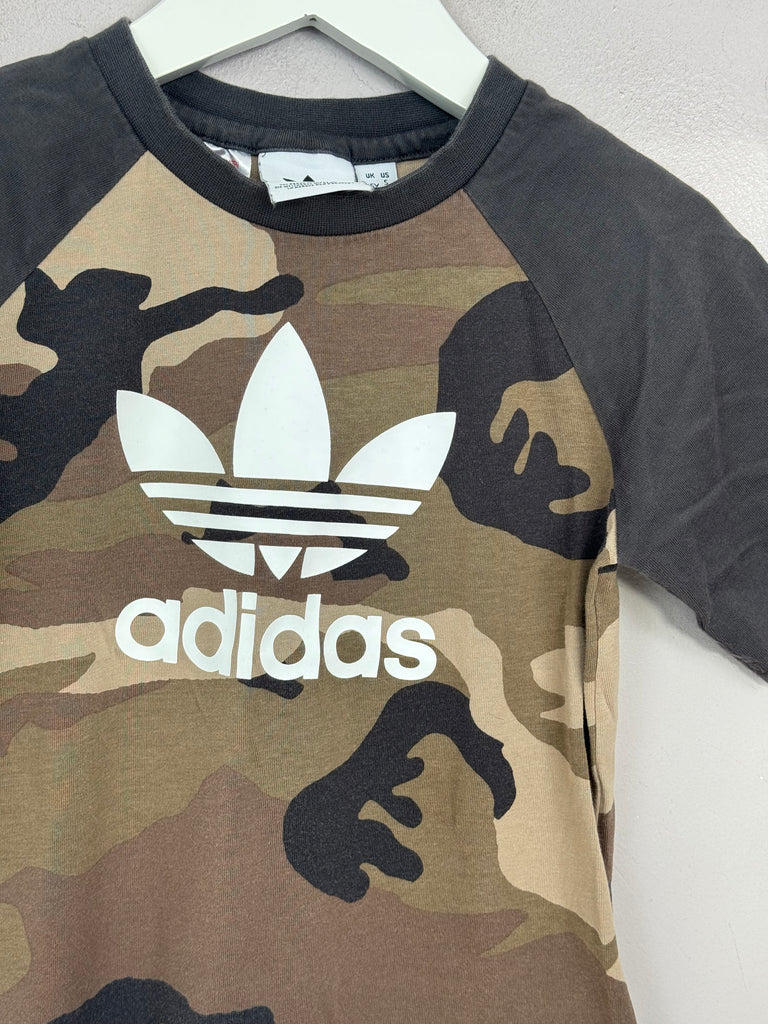 Second Hand Kids Adidas Camo Raglan T-shirt 4-5y