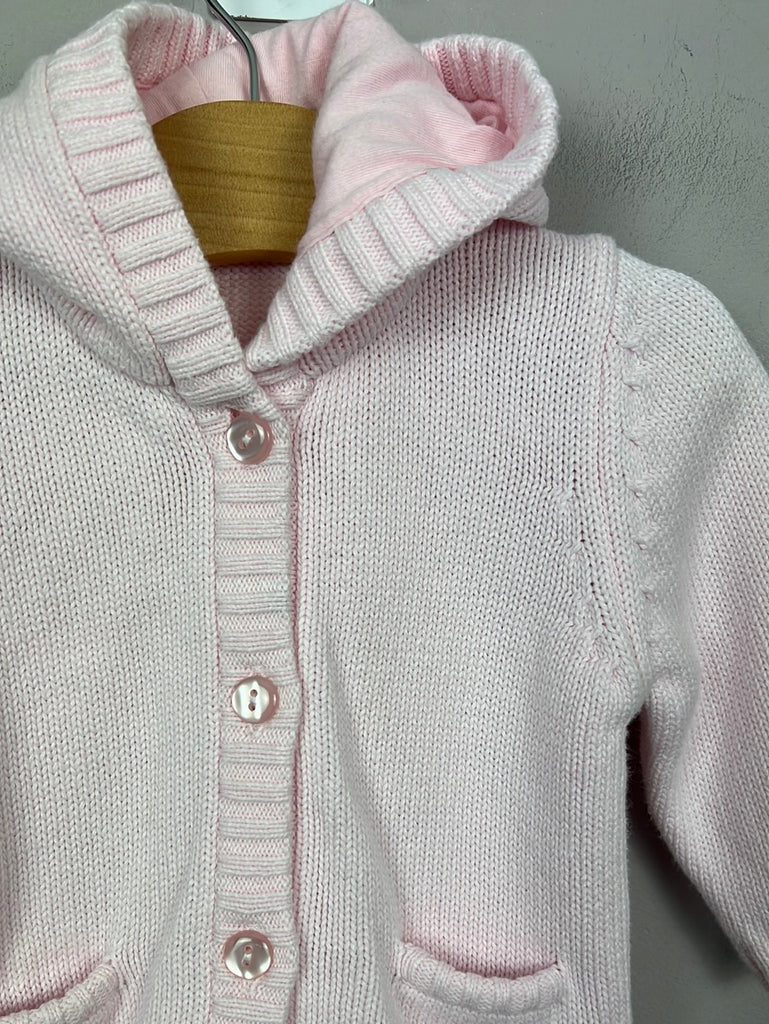 M&S pale pink hooded cardigan 3-6m - Sweet Pea Preloved