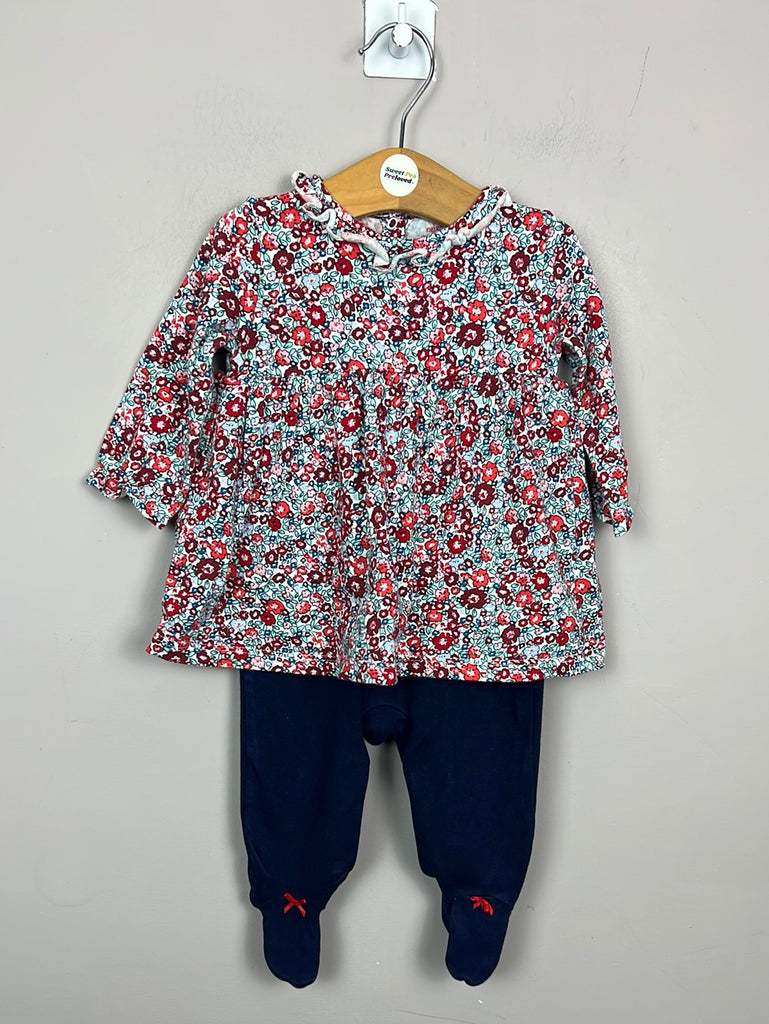 Secondhand baby Next red floral romper 3-6m