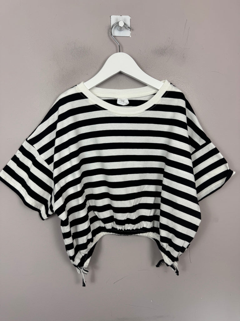 Zara B&W Striped Top 13-14y secondhand children - sweet pea preloved 