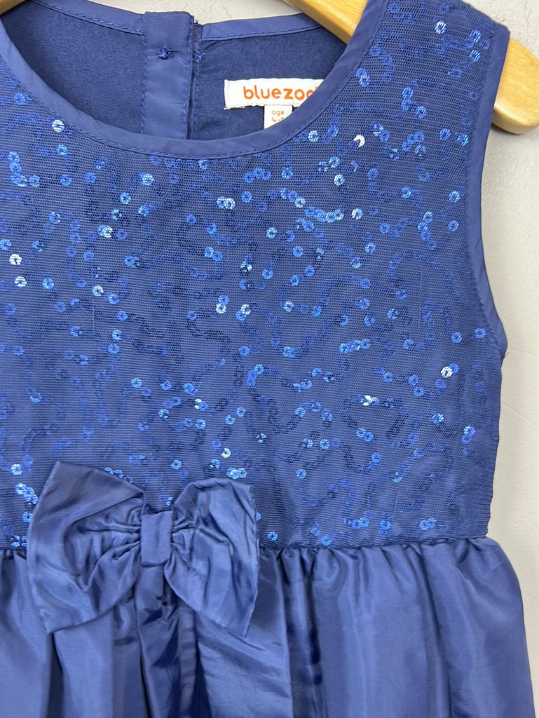 Bluezoo Navy Taffeta Party Dress 4-5y