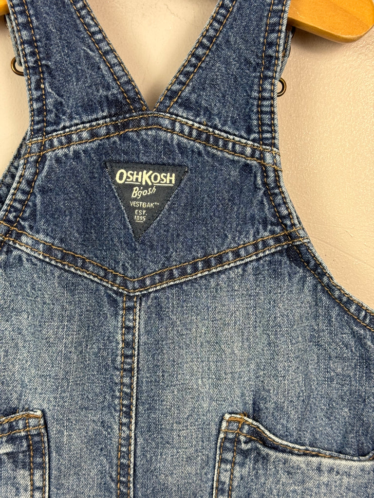 Secondhand Oshkosh fleece lined Dungarees 6m