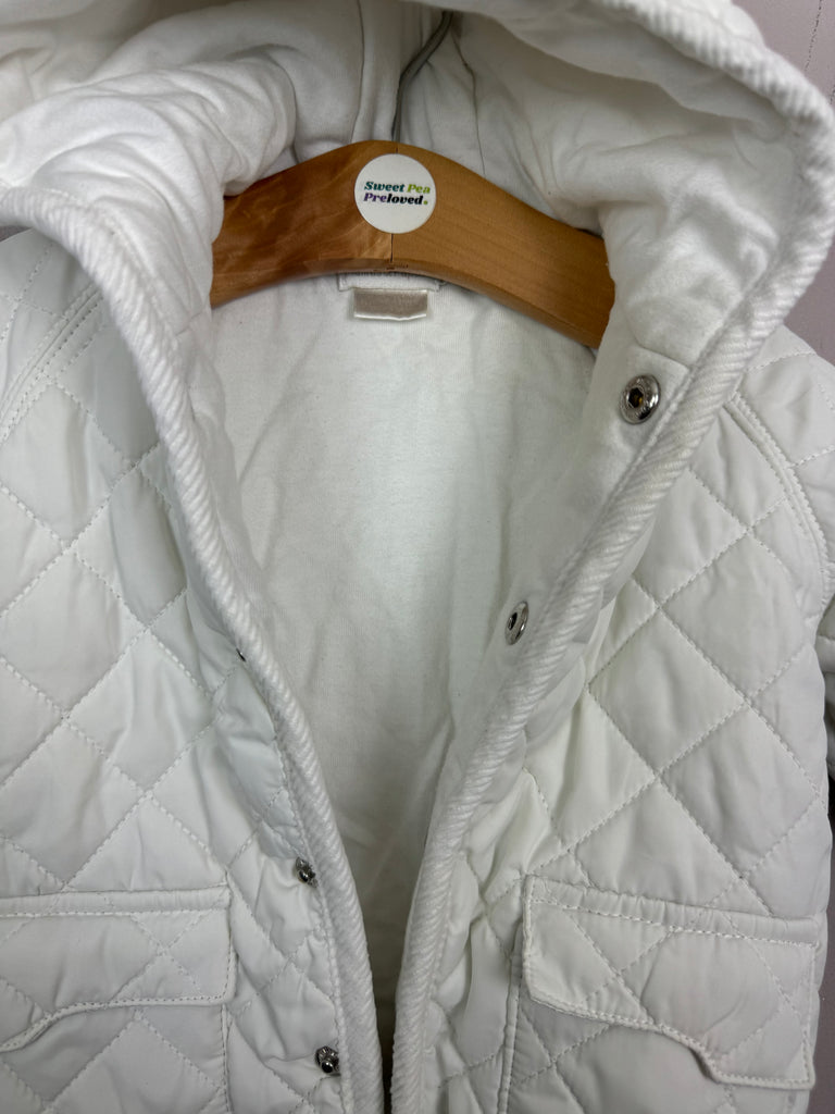 Secondhand baby Mamas & Papas White Quilted Snowsuit 0-3m