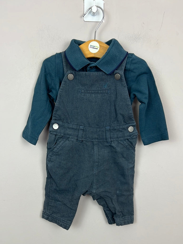 Pre loved baby Autograph dungarees with polo 0-3m