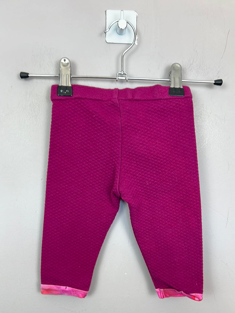 Second Hand Baby Baker plum quilted leggings 3-6m