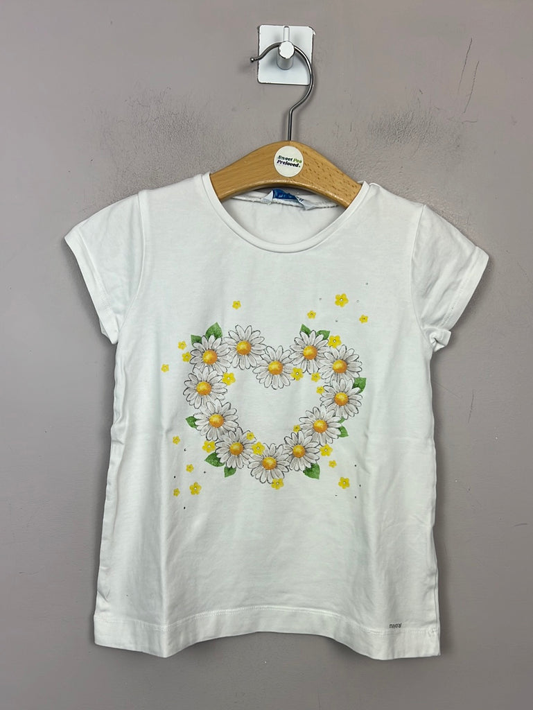 Pre Loved Girls Mayoral Daisy heart t-shirt 6y