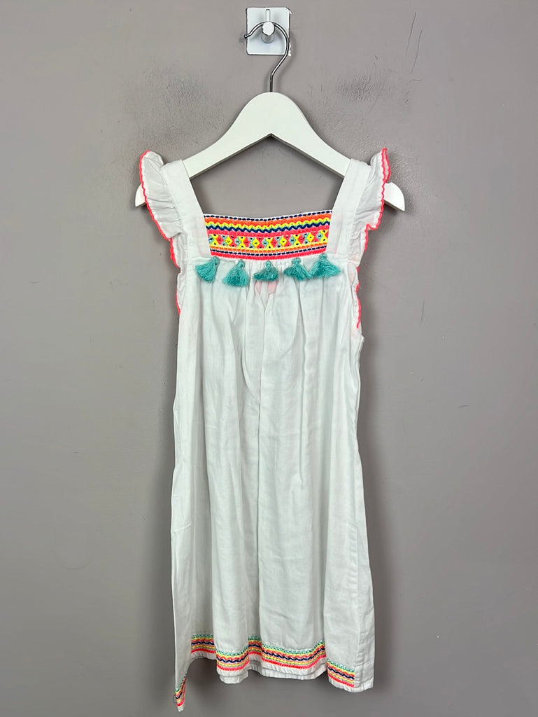 Sun UVA white neon embroidered dress  - Sweet pea preloved