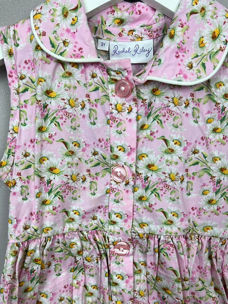 Rachel Riley Pink Daisy button front dress - Sweet pea preloved