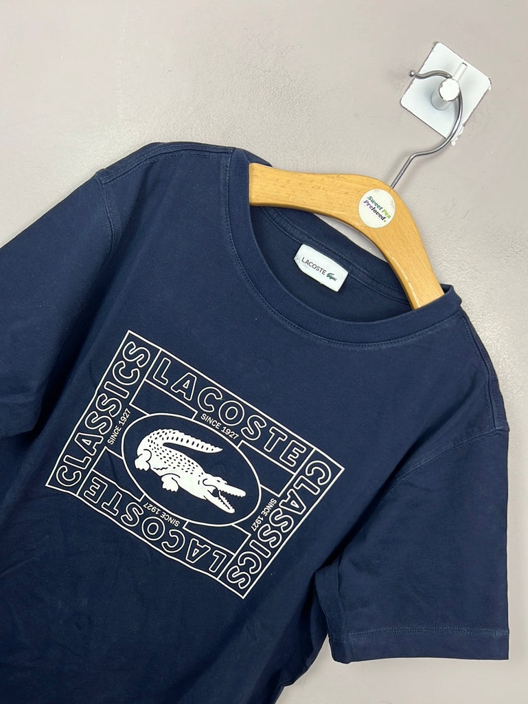 Pre Loved Childrens Lacoste navy logo t-shirt 12y