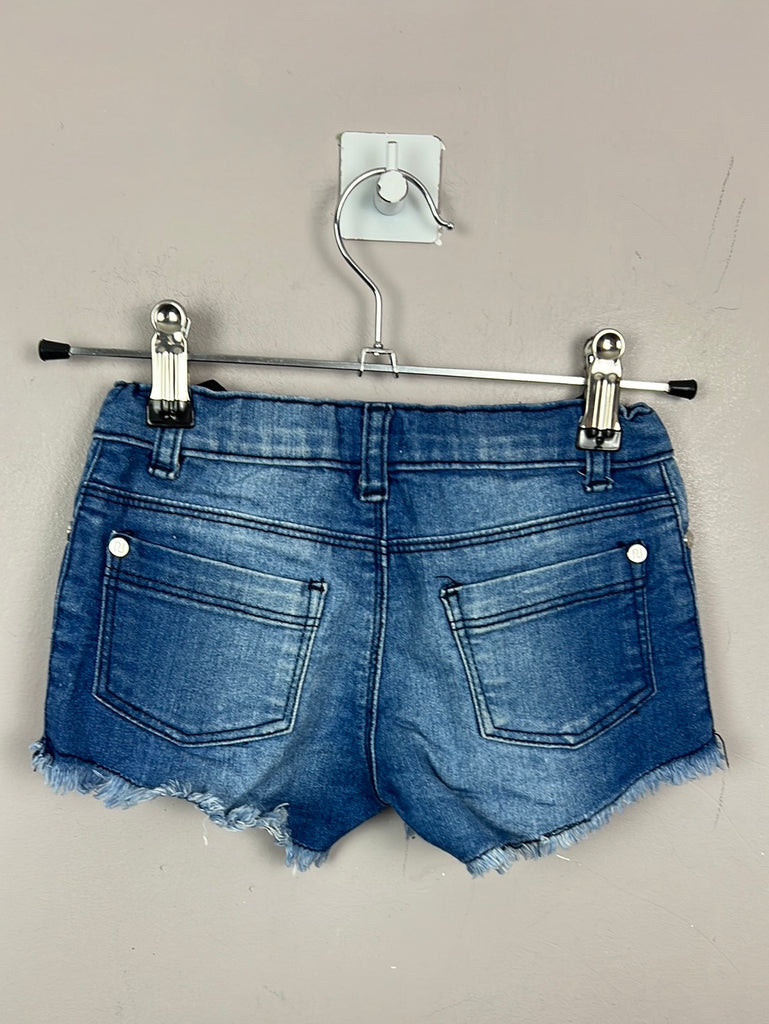 Secondhand River Island embroidered denim shorts 18-24m