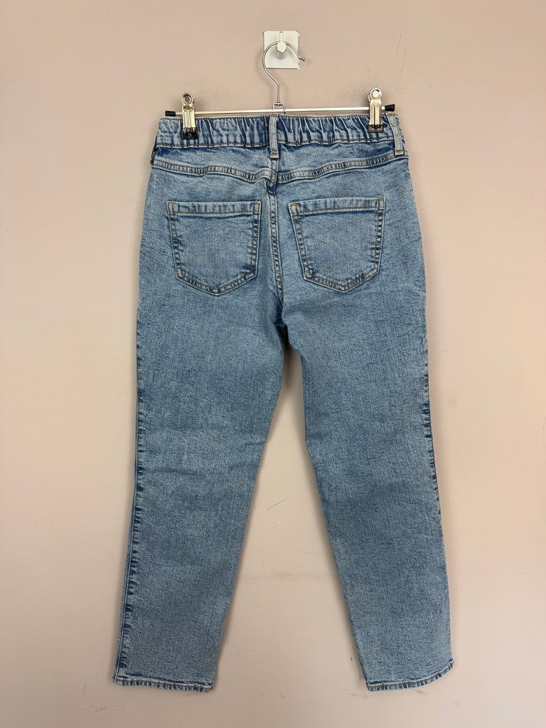 Abercrombie high rise straight leg ripped jeans 11-12y - sweet pea preloved