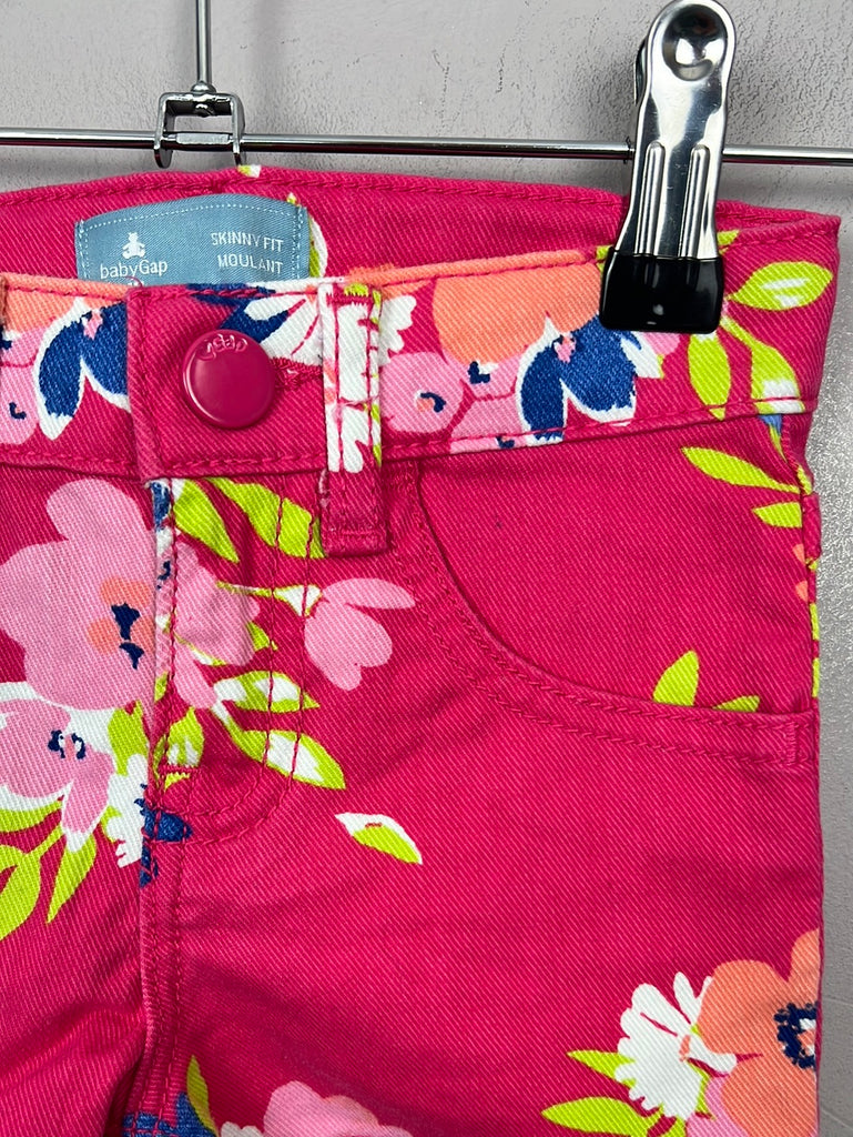 Gap pink floral denim shorts 2y - Sweet Pea Preloved