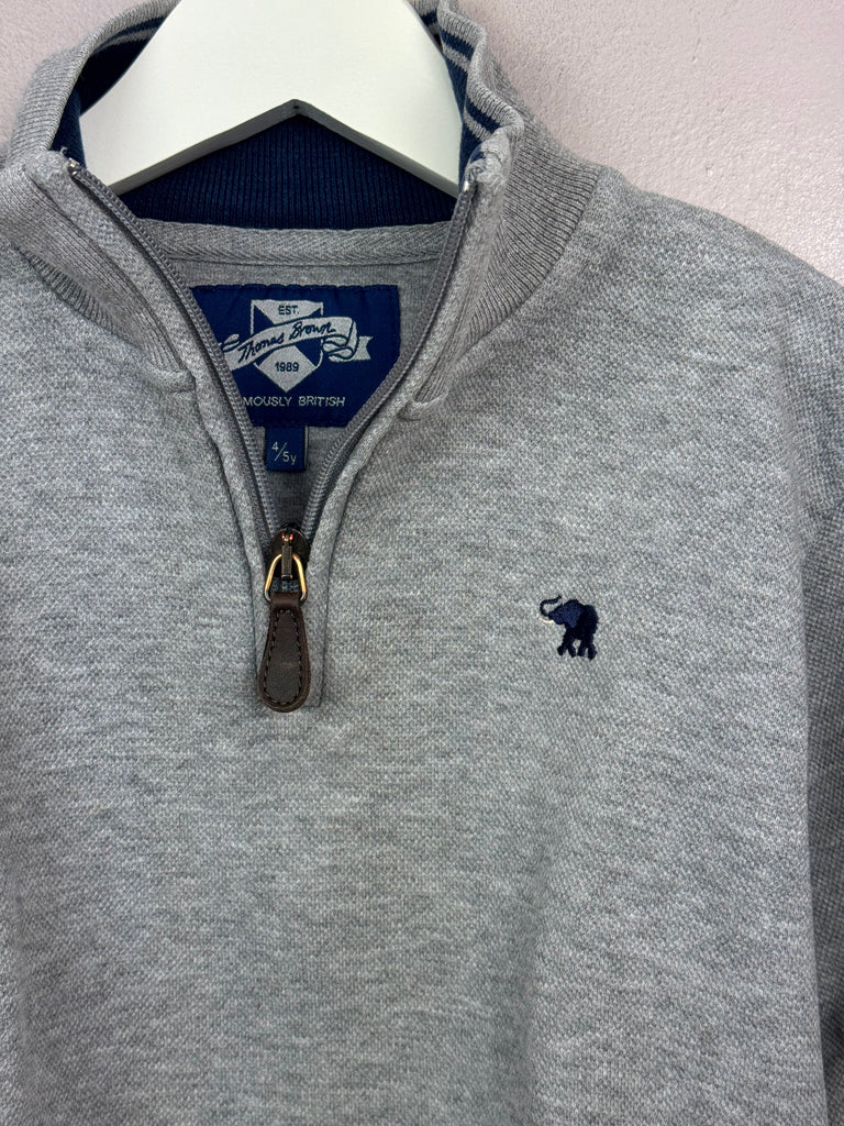 Second Hand Kids Thomas Brown 1/4 zip jumper 4-5y