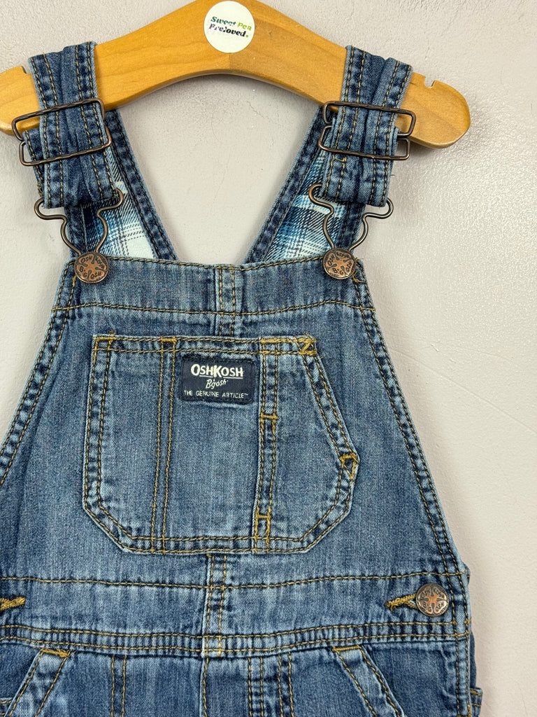 Secondhand Oshkosh Lined Denim Dungarees 3y