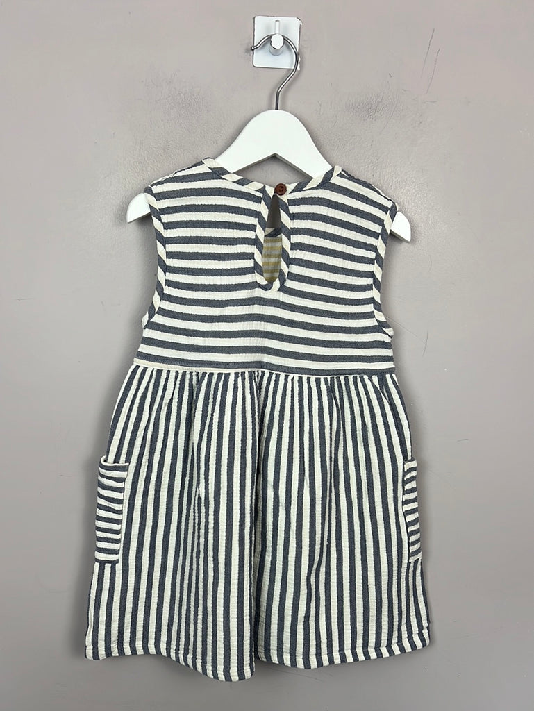 Second Hand Kids Turtledove reversible stripe dress 7-8y