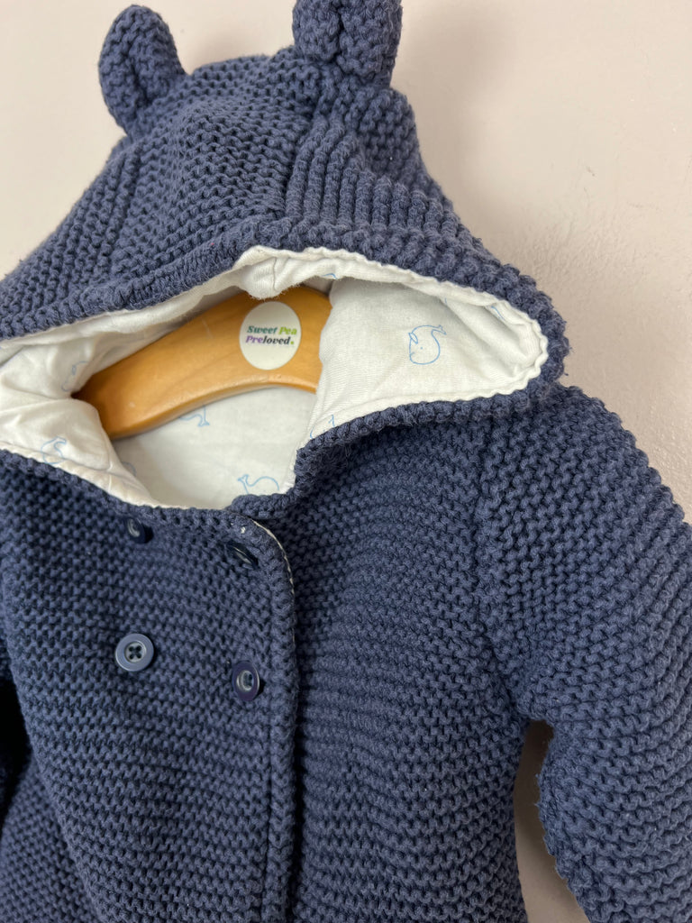 Secondhand baby M&S navy hooded cardigan 3-6m