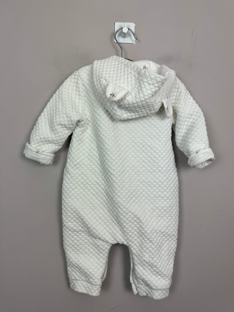 Secondhand baby Baker White Quilted Snuggle suit 3-6m