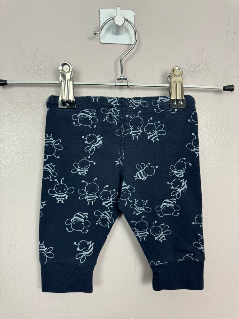 Secondhand baby Polarn O. Pyret Navy Bee Pants 0-1m