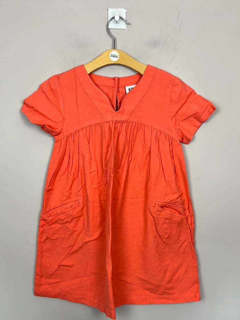 Secondhand girls Kin @ John Lewis Orange Linen Dress 9y