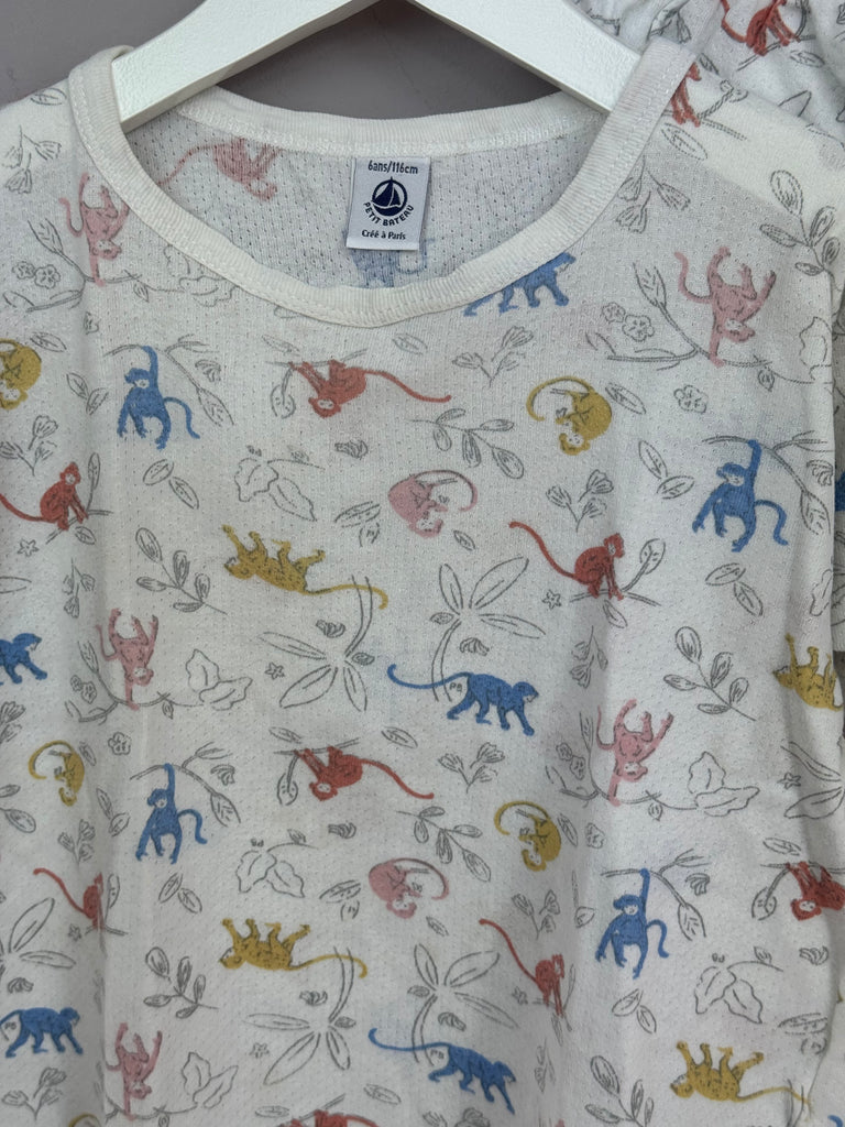 Secondhand Kids Petit Bateau monkey short pjs 6y