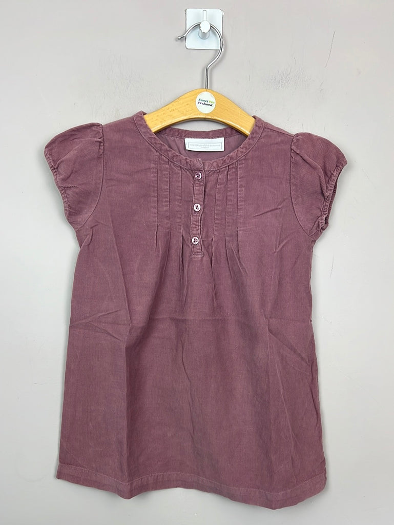 Secondhand kids Little White Company Plum Cord Dress 3-4y