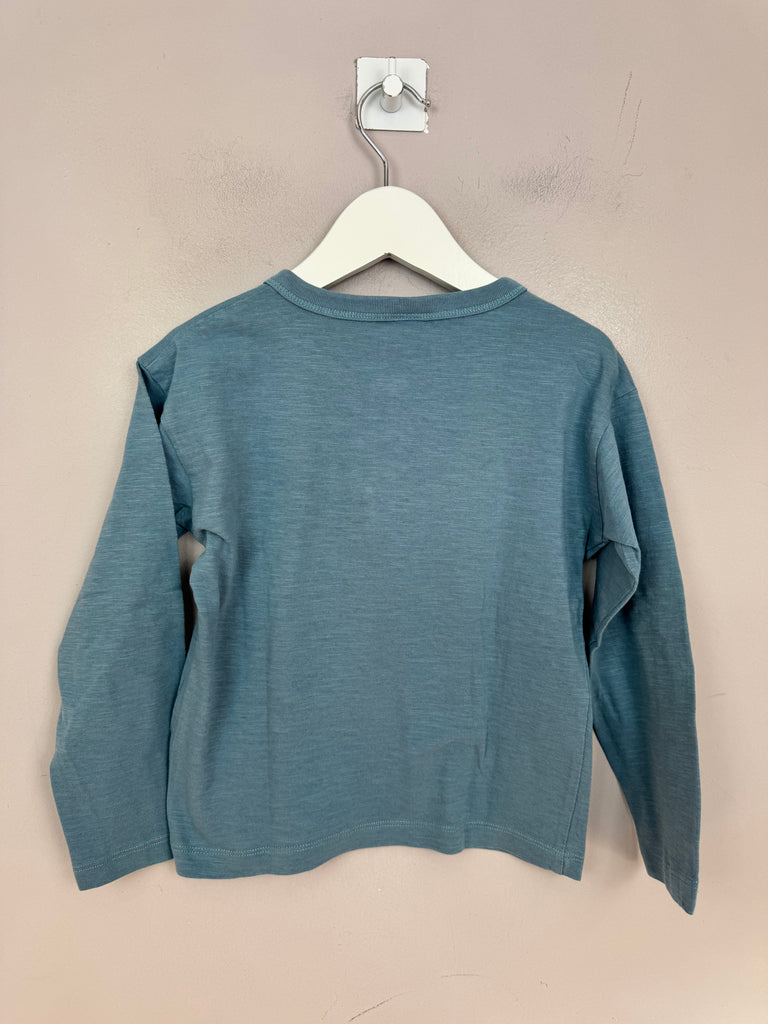 Petit Bateau blue Henley top 6y - Sweet Pea Preloved