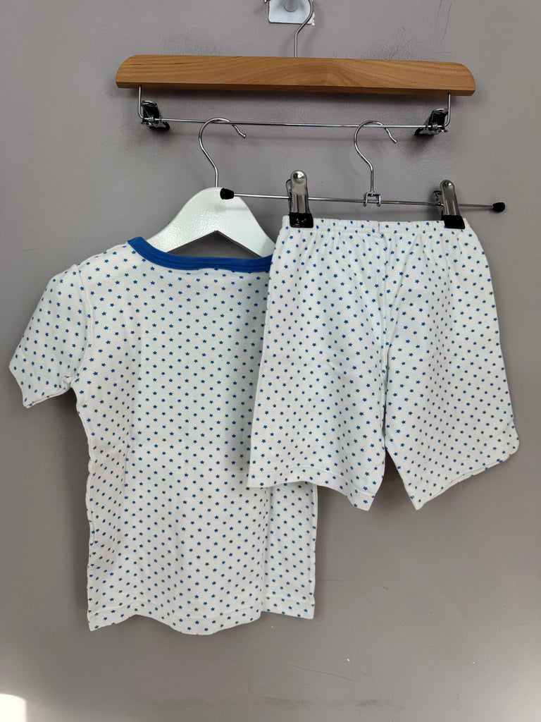 Pre Loved Kids Petit Bateau blue star short pjs 6y