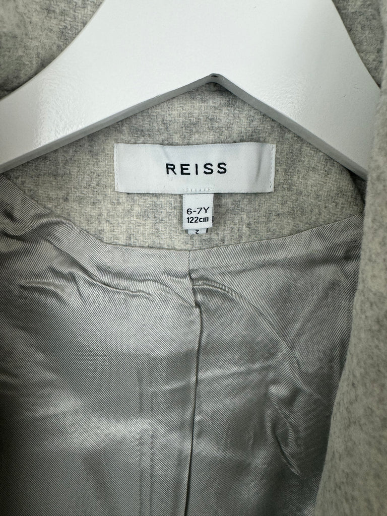 Pre Loved Kids Reiss Grey Wool Peacoat 6-7y